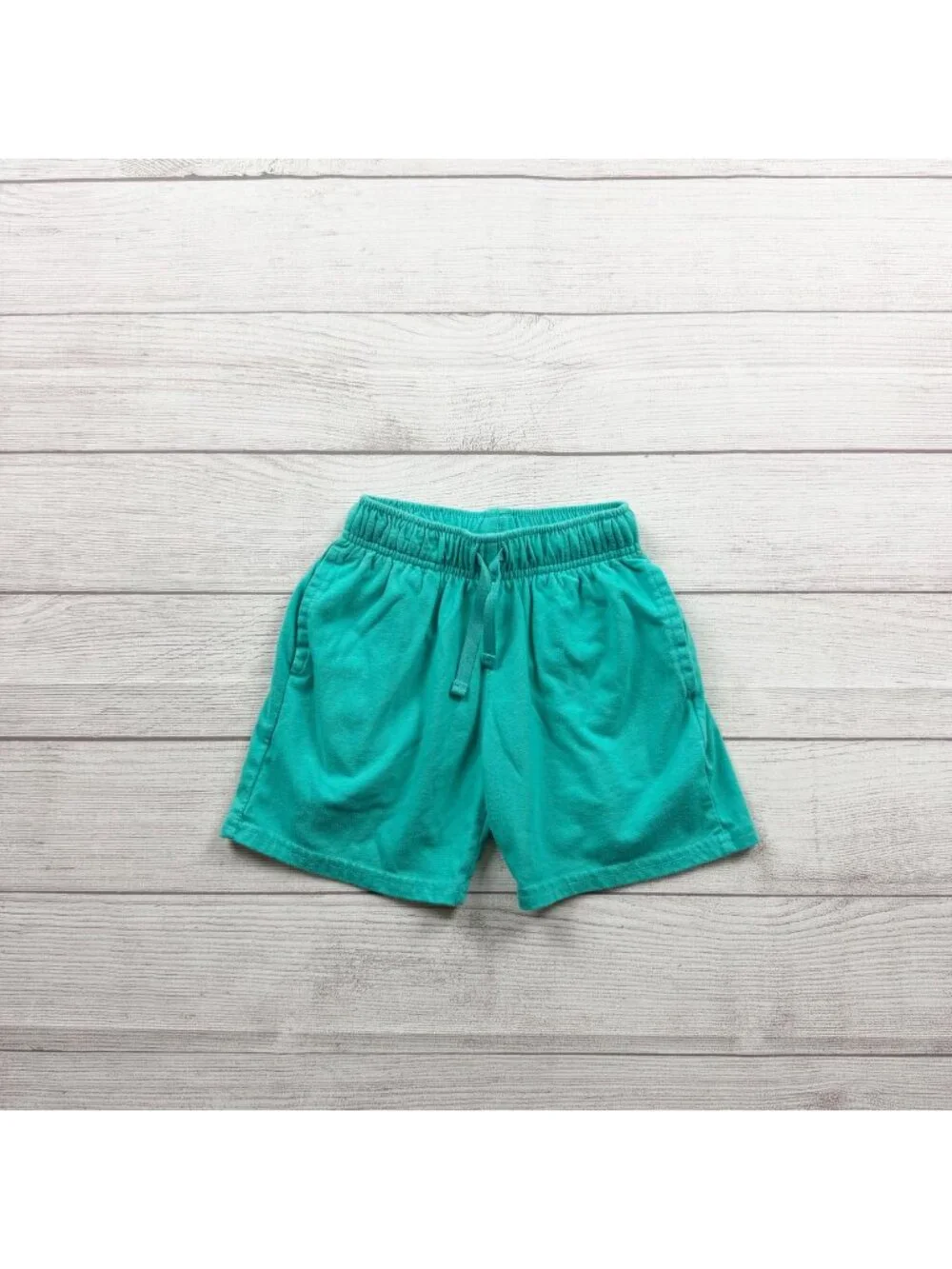Cat & Jack Boys Teal Elastic Waist Cotton Shorts Lightweight Casual XS 4-5